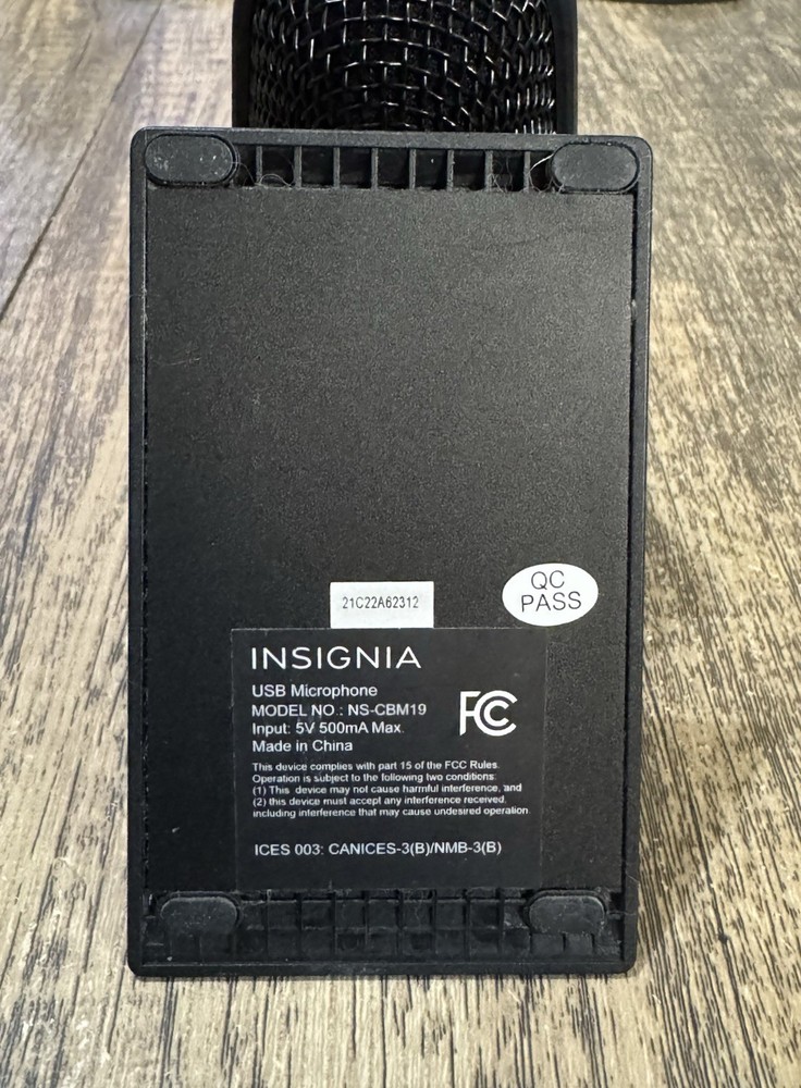 Insignia USB Microphone Black (NS-CBM19) Tested
