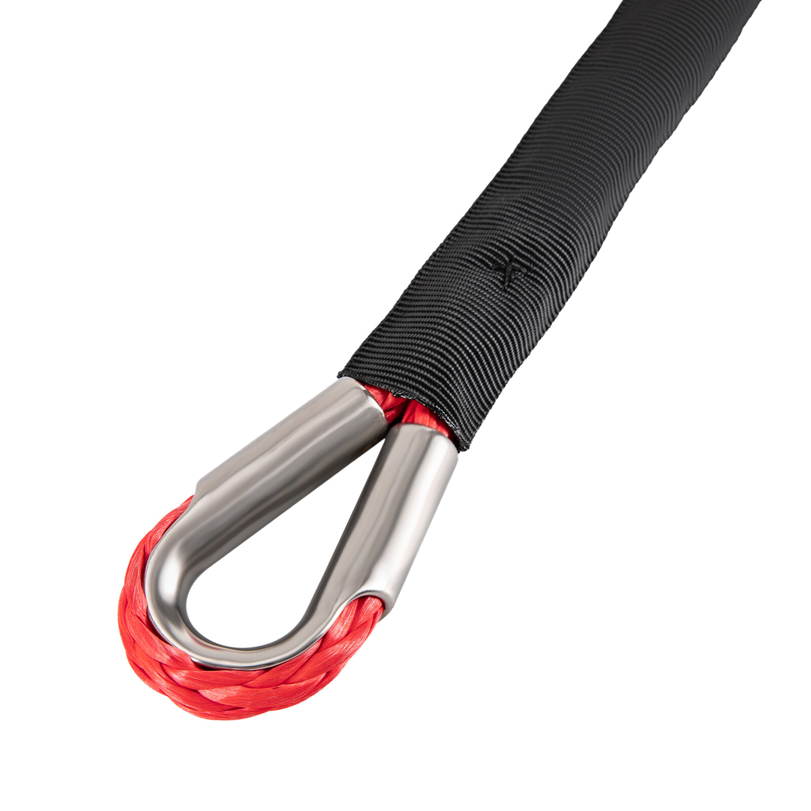 3/8" x 100ft Synthetic Car Tow Rope with Hook, 23,809 lbs Strength