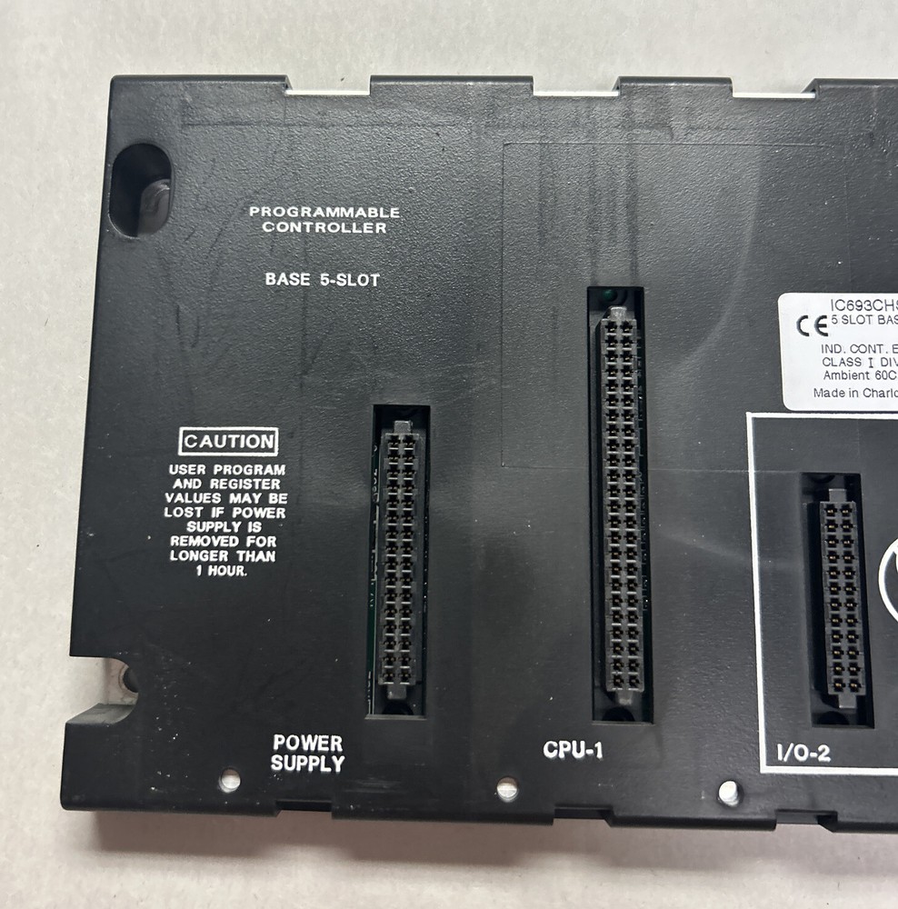 GE FANUC,IC693CHS397J,FIVE SLOT BASE MODULE