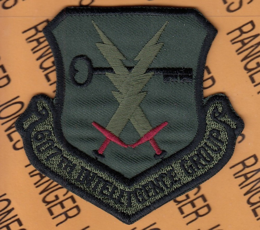 USAF Air Force 607th Intelligence Group IG ~3.25" OD Green BDU patch c/e