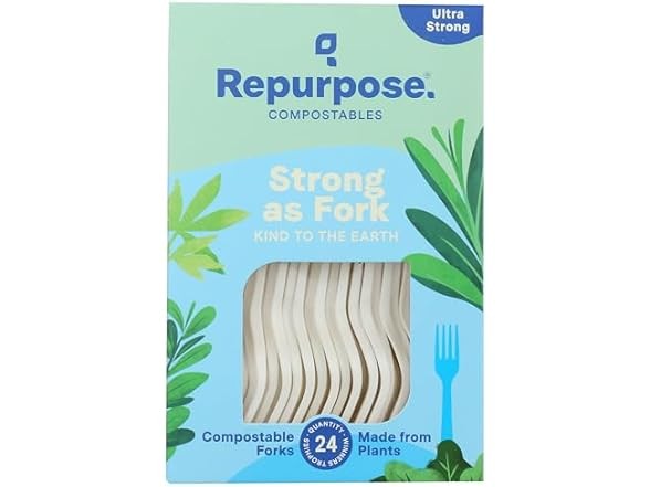 Repurpose 855995003068 Disposable Tableware, Off-White Fork