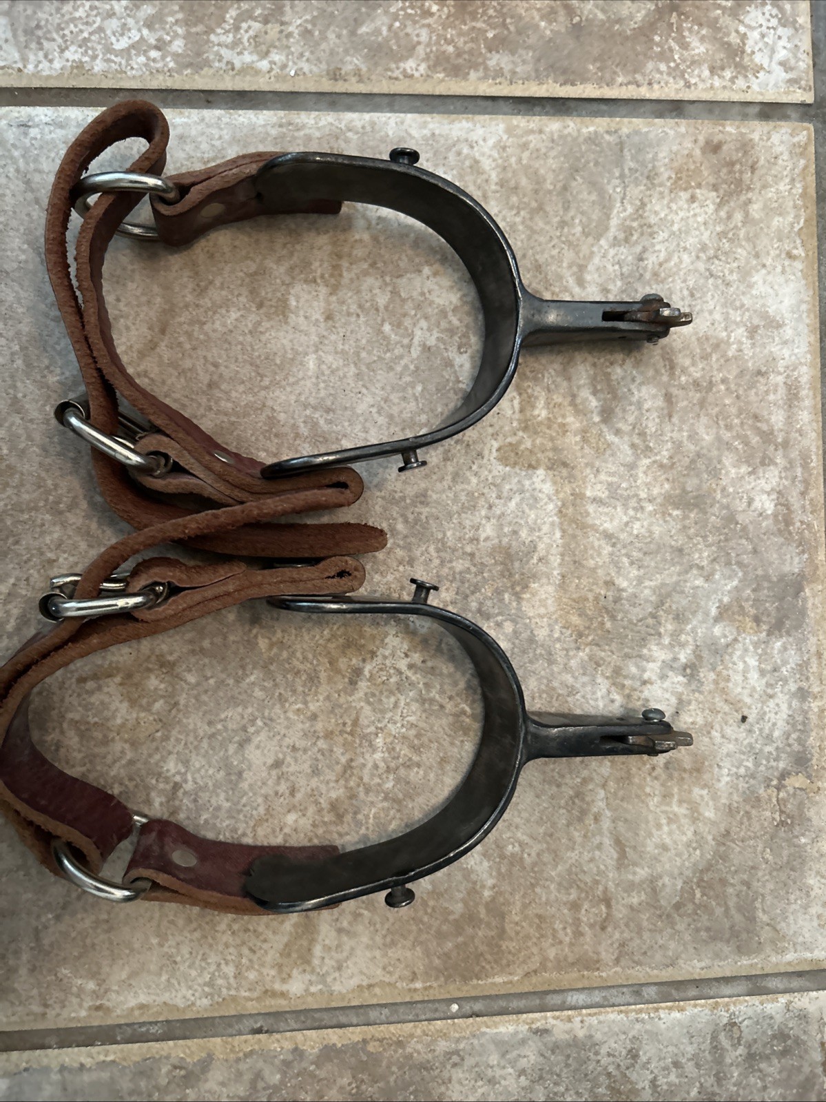 Vintage Western Cowboy Spurs Marked BB Bob Blackwood