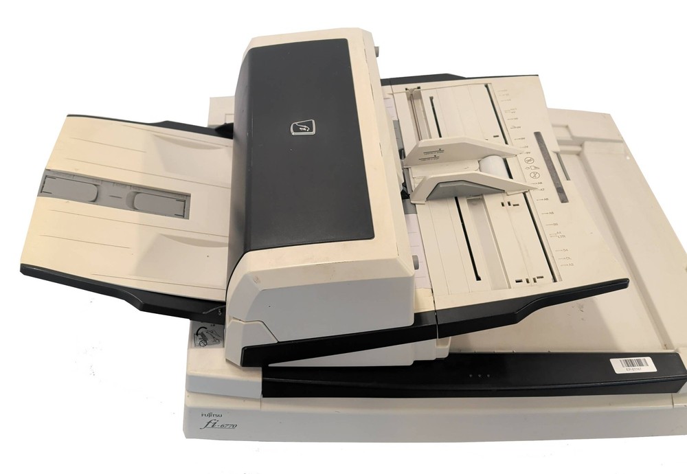 Fujitsu FI-6770 Flatbed Color Duplex Pass Through Document Scanner w/ Trays