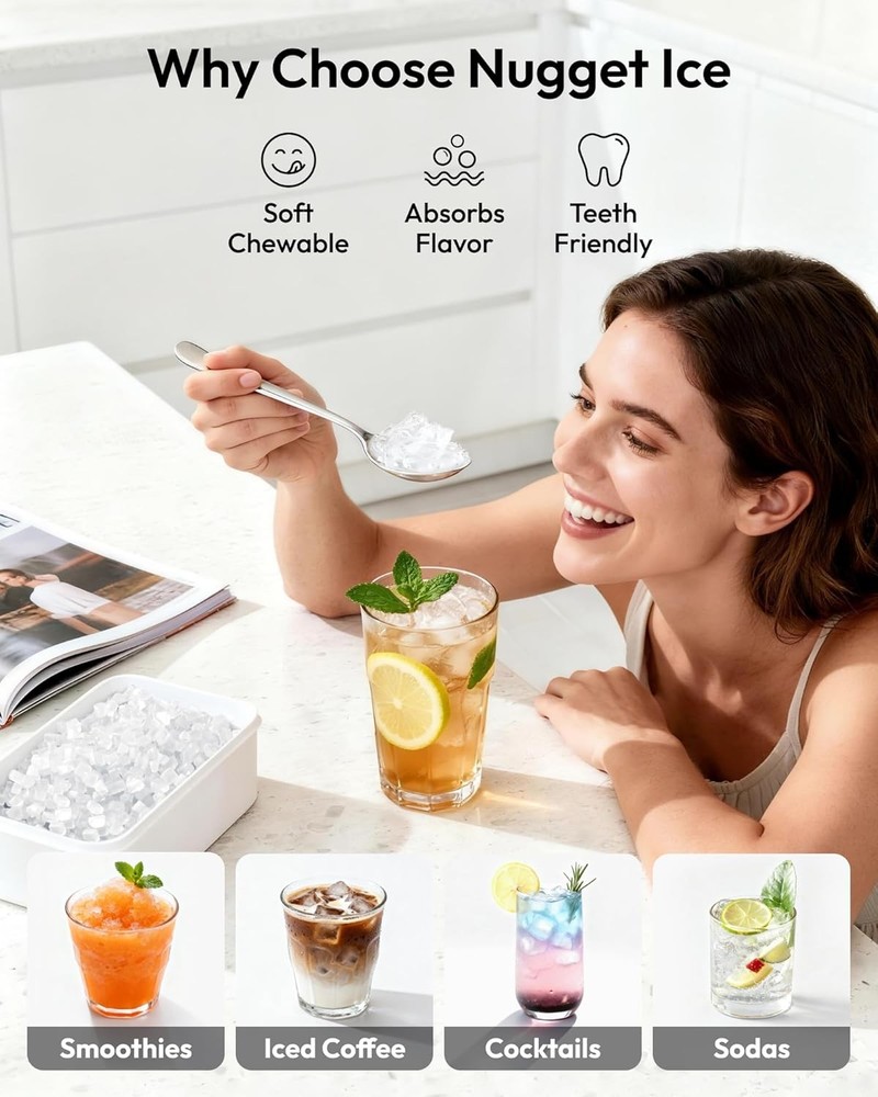 Black Nugget Ice Maker 38 lbs