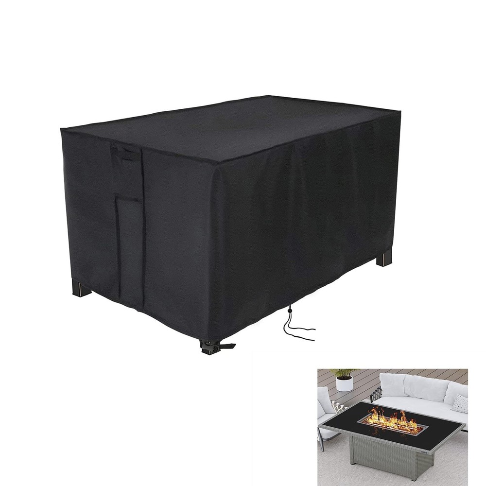 Fire Pit Cover Rectangular 52 Inch,Propane Gas Fire Pit Table Cover,Outdoor W...