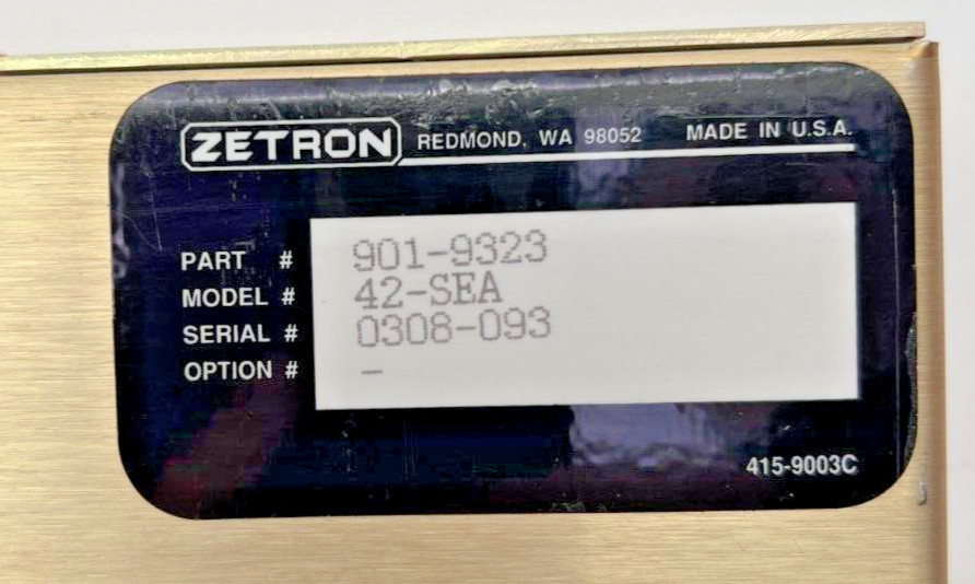 ZETRON 42-SEA DISPATCH TRUNKING LOGIC 901-9323 CONTROLLER