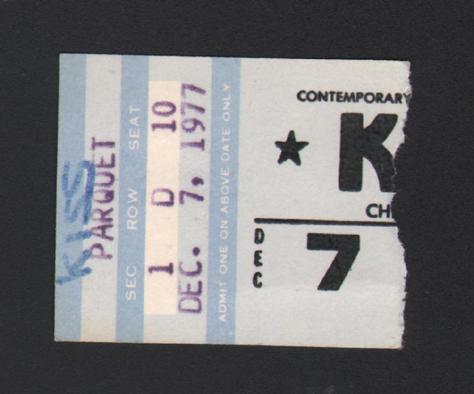 KISS CONCERT TICKET STUB DECEMBER 7 1977 CHECKERDOME ARENA ST. LOUIS MO ALIVE II