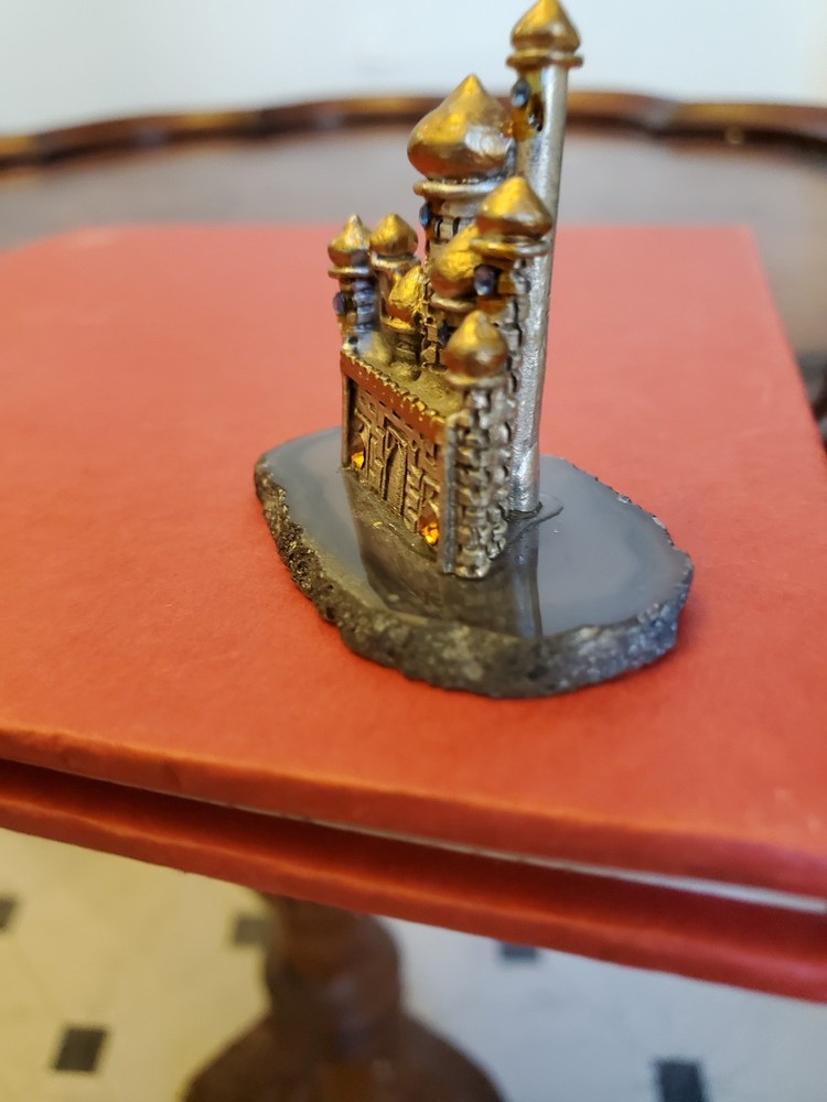 Mini Domed castle on Agate base figurine