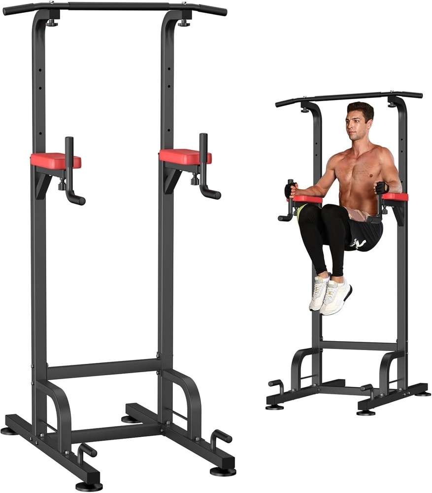 Multifunctional Power Tower & Pull Up Bar - Supports 400 lbs for All Workouts