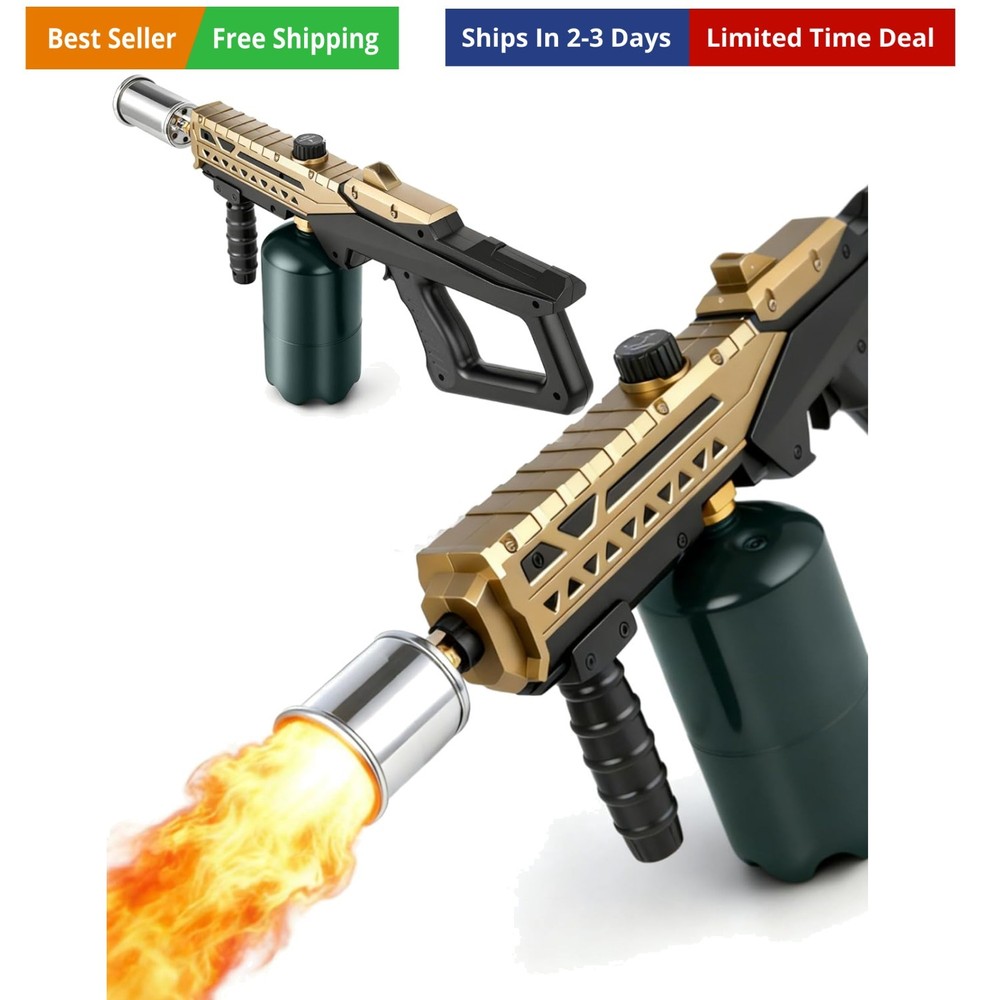 Powerful Propane Torch Gun, Flame Thrower Gun & Efficient Ignition, Kitchen T...