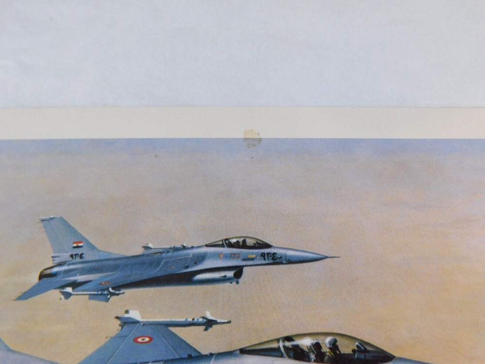 F-16 FOR EGYPTIAN AIR FORCE GENERAL DYNAMICS PRINT BOB CUNNINGHAM