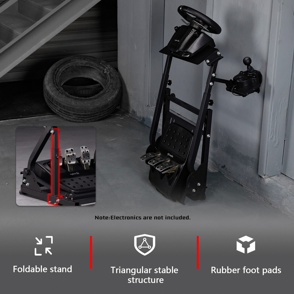 Dardoo Racing Wheel Stand Adjustable With Double Durable Arm Fits For Logitech