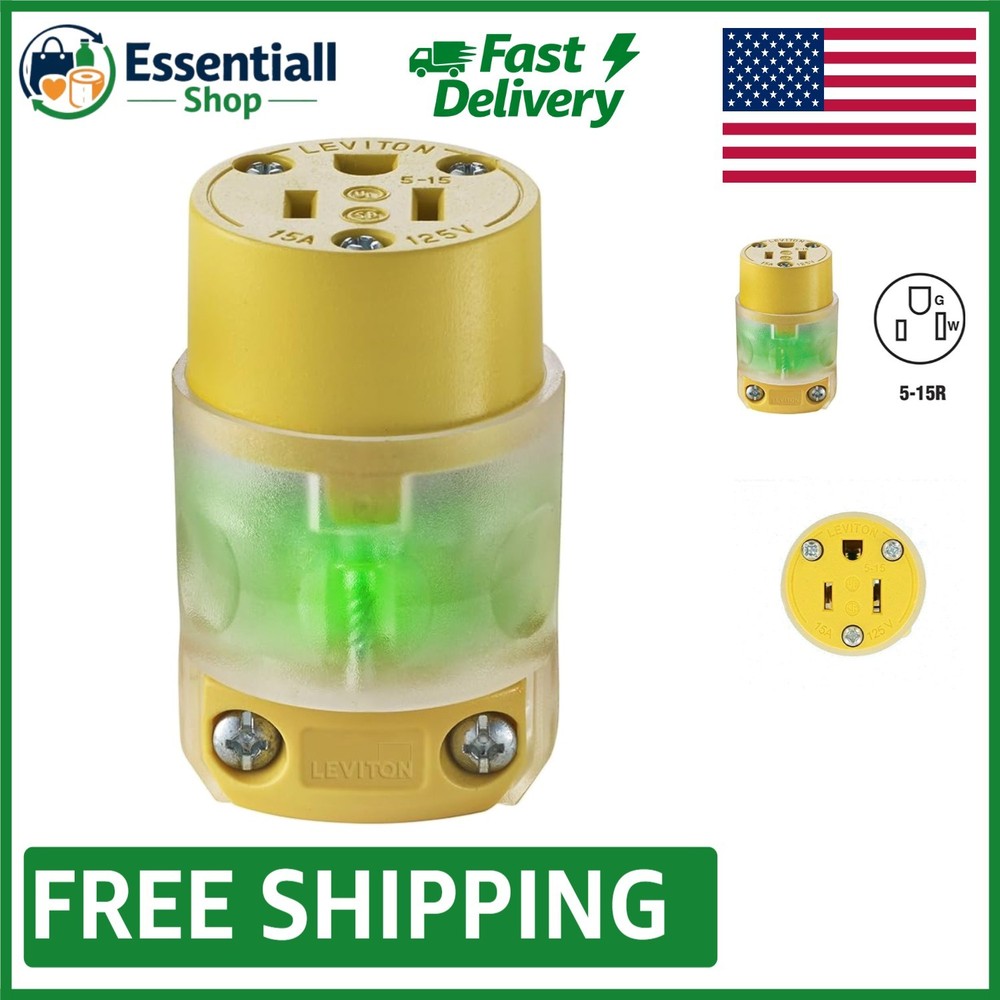 Green Neon Lighted Cord End Replacement - Easy Installation and Durable