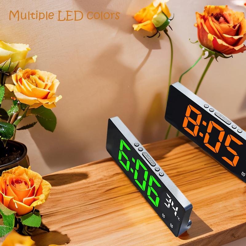 Digital Alarm Clock Travel Clock with Temperature Table Clock Random Display