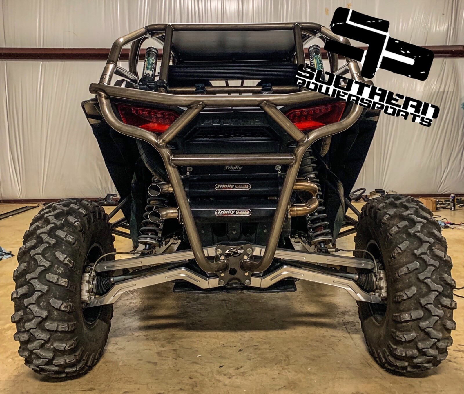 2015-2023 Polaris Rzr 1000xp Trinity Racing Stage 5 Dual Slip-On Exhaust Black