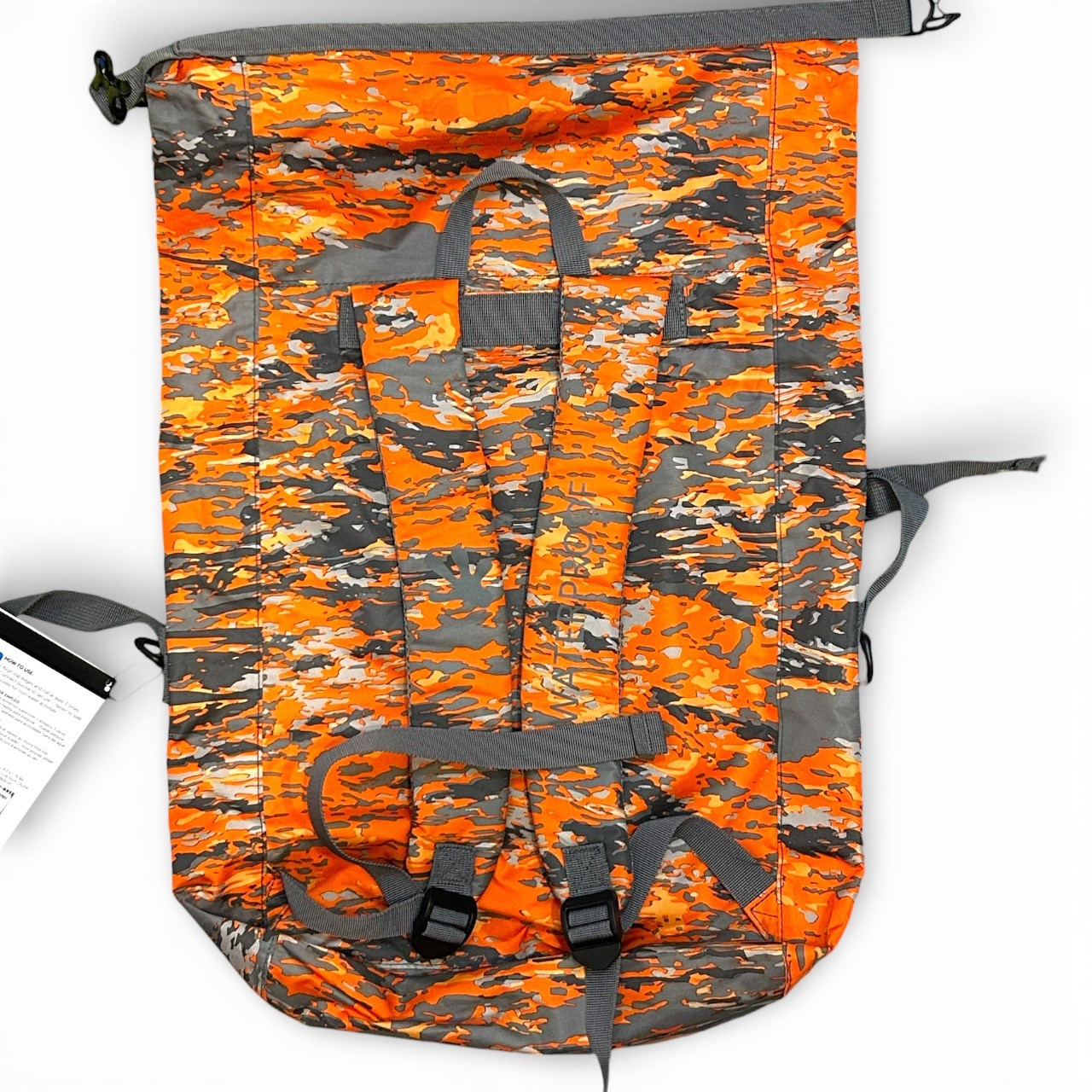 NEW Geckobrands Waterproof Backpack Lightweight 30L Orange Camo Outdoors Sports