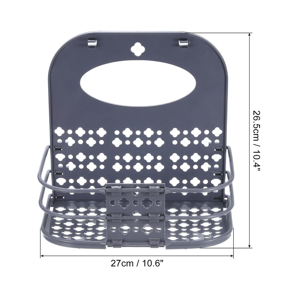 Collapsible Laundry Basket with Handle, Clothes Storage Organizer, Grey
