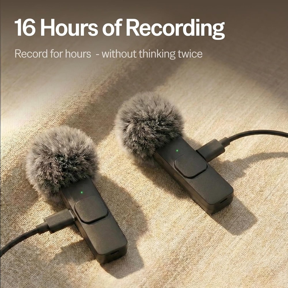 Wireless Microphone for iPhone/Android Clear Voice , Noise Cancelling