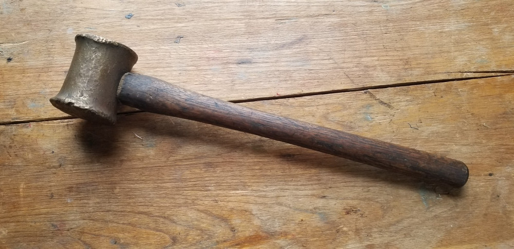 Antique Hammer with  Brass Head