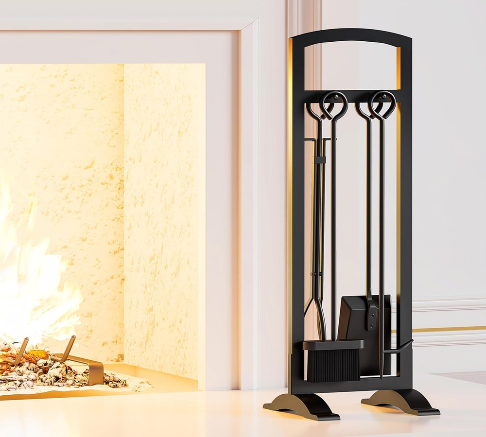 5-Piece Lightweight Fireplace Tool Set – Portable, Compact, and Stylish Fire Pit