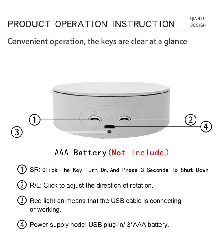 Electric Motorized Rotating Display Stand for Photography Product Display