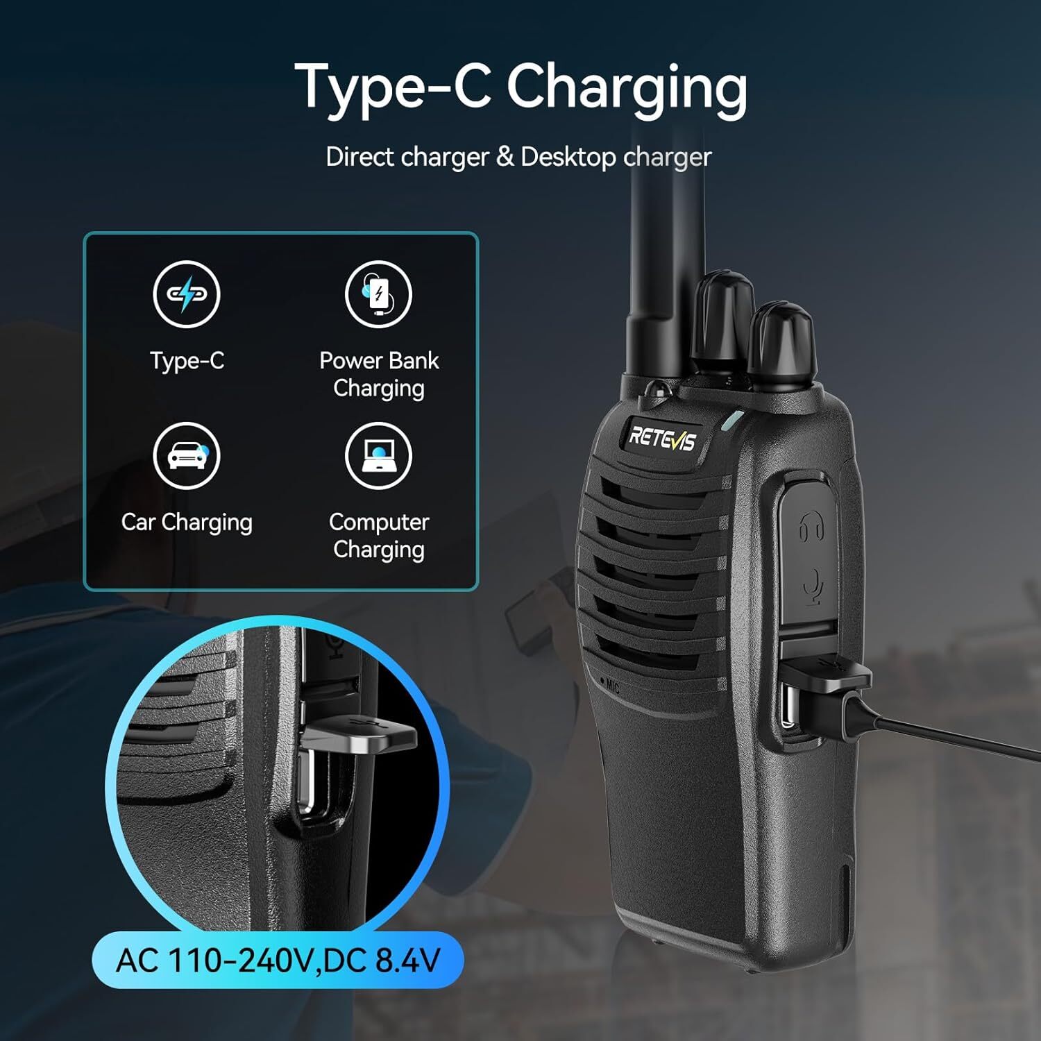 10*Retevis H777 UHF FRS Walkie Talkies Long Range 2W 16CH VOX TOT Two Way Radio