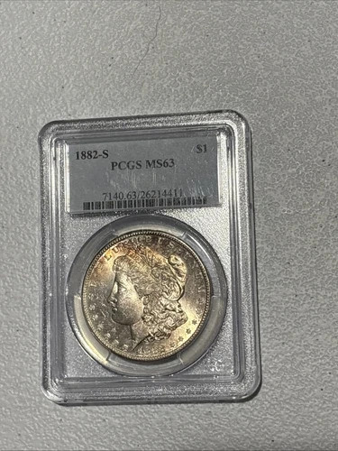 1882 S Morgan Silver Dollar PCGS MS-63