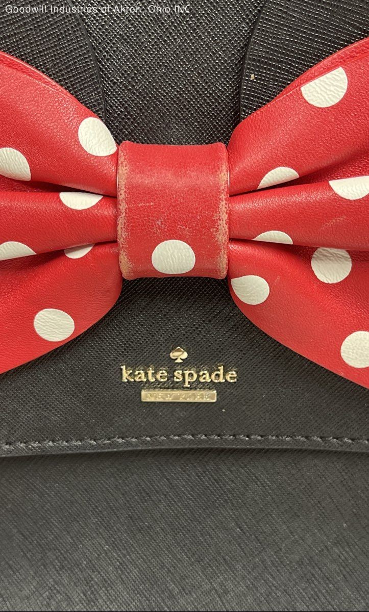 Kate Spade Disney Black Minnie Mouse Saffiano Leather Backpack COA