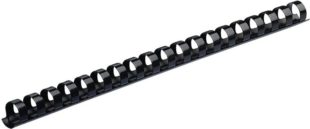 Durable 100-Pack Black Plastic Binding Combs, 3/8” for Enhanced Document Appeal