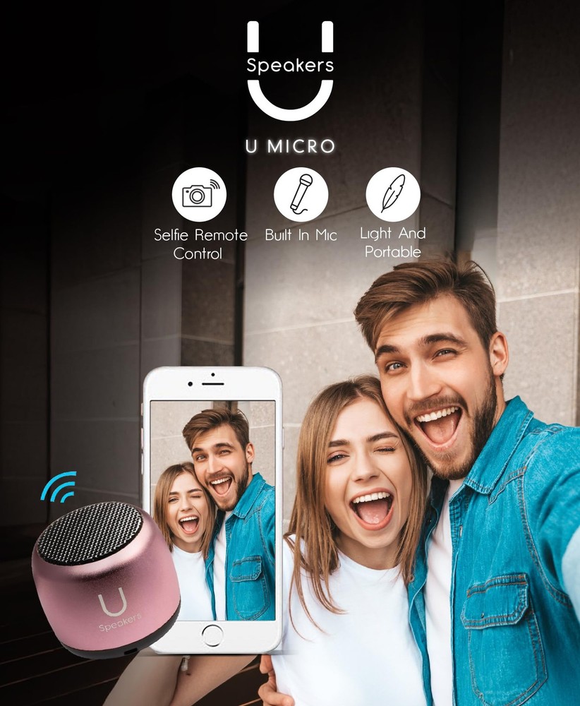 U Micro Bluetooth Speaker | Coin-Sized Speakers Bluetooth Wireless with Built...