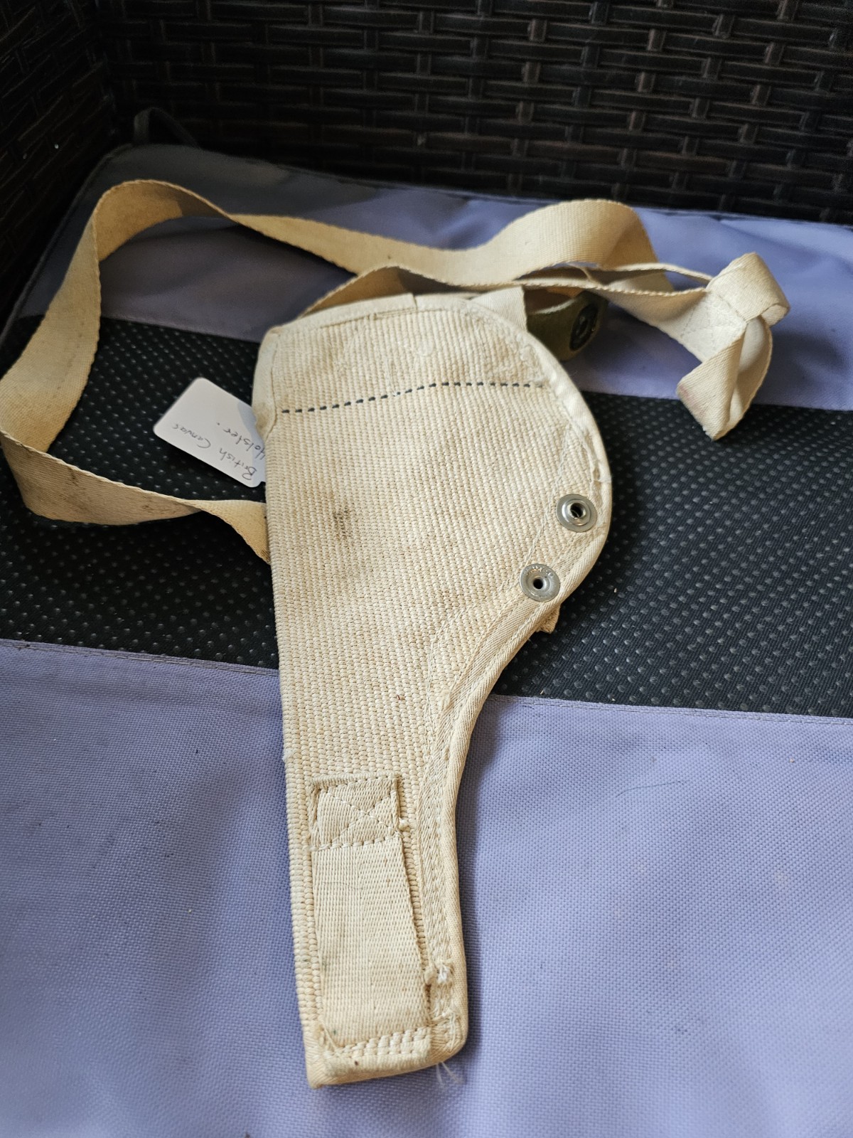 Vintage British holster Canvas Unknown Caliber Pre Owned Condition #11