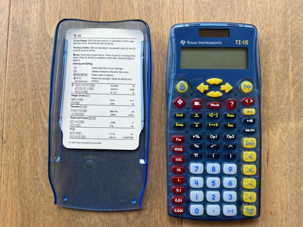 Texas Instruments TI-15 Explorer Elementary Scientific Calculator Solar Powered