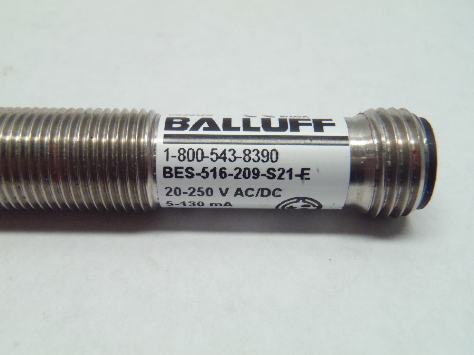 Balluff BES-516-209-S21-E Inductive Proximity Sensor PA 12 Surface 8mm Range N.O