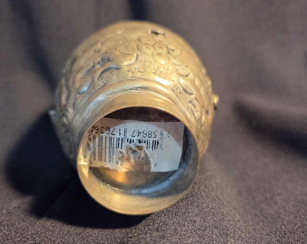 Vintage Silver Tone Ornate Celestial Egg Shape Incent Burner, Unique