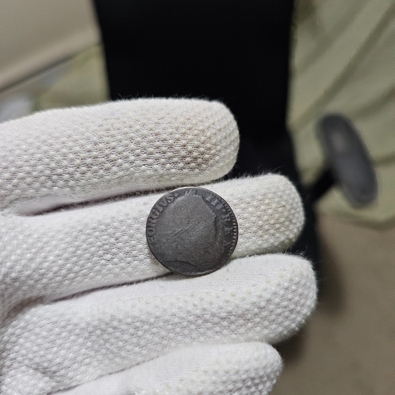 1774 Farthing Early America Revolutionary War Era Swollen Dies Colonial Coin