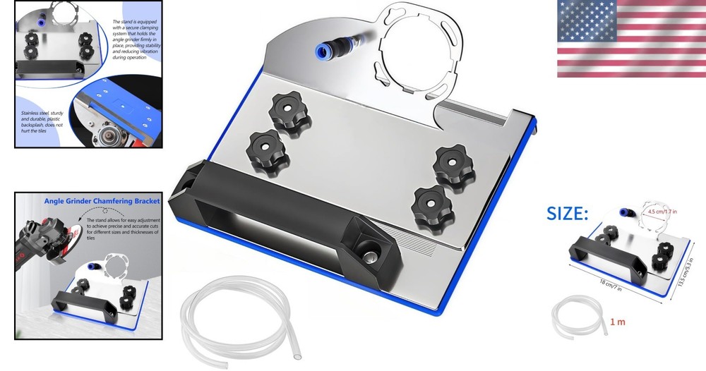 45 Degree Tile Chamfering Tool, Angle Grinder Stand for 45° Tile Cutting, Tile C