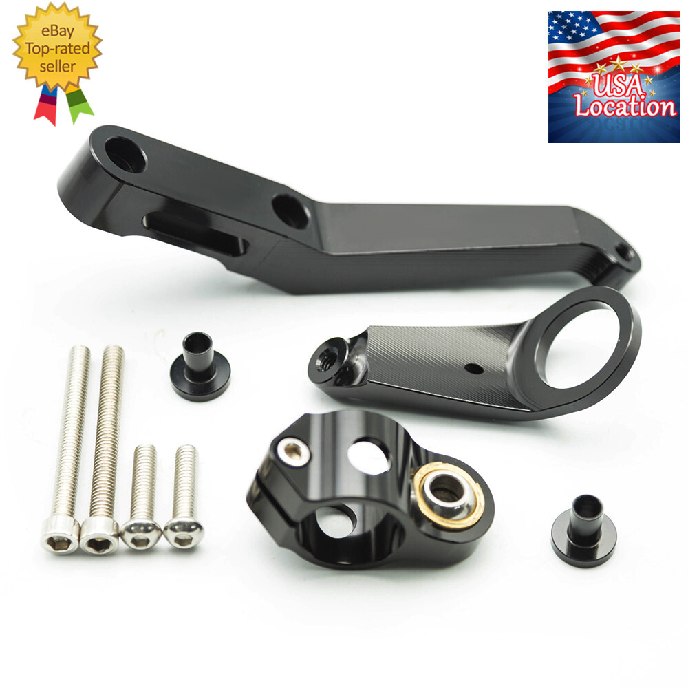For CBR954RR 2002-2003 CNC Steering Damper Stabilizer Bracket Kit Holder Black