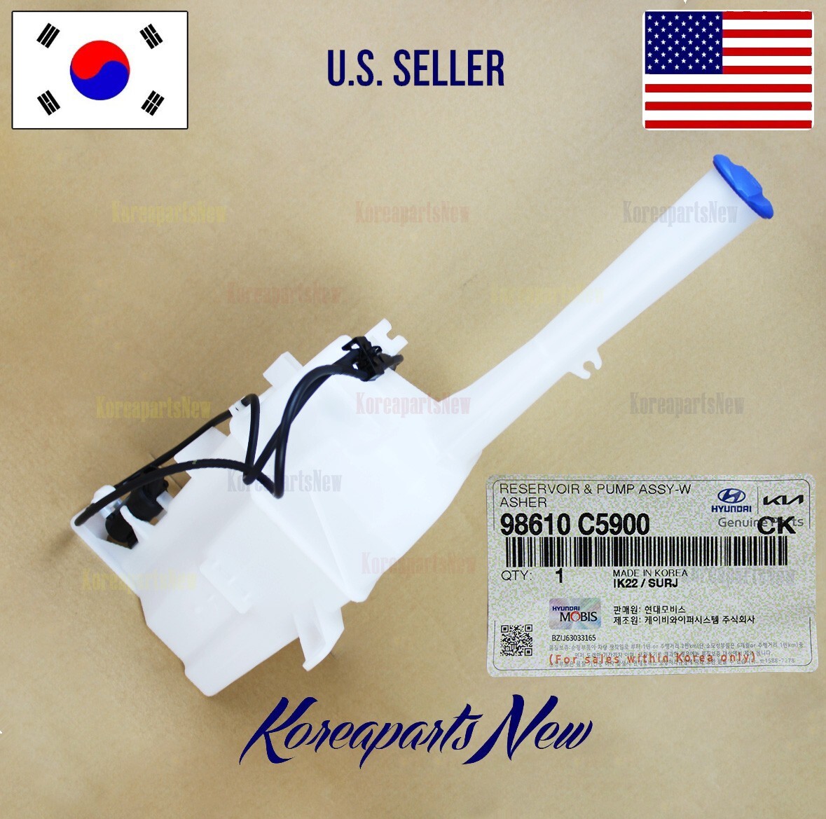 Wiper Washer Windshield Reservoir + MOTOR ⭐OEM⭐ Kia Sorento 2016-2020