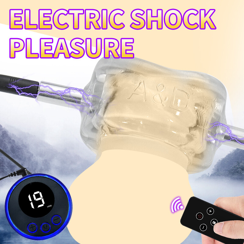 Electric E-Stim Penis Stretcher Enhancer Ball-Scrotum-Ring-Delay-Ejaculation Men