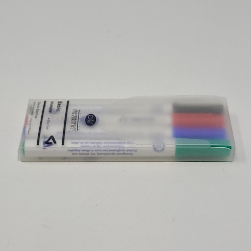 Creative Memories Scrapbooking Round Tip Basic Pens Markers Set 4 Pieces Boxed