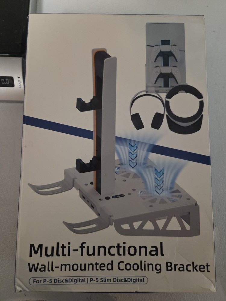 Multi-functional Wall-mounted Cooling Brackets For PS5 disc & digital / PS5 slim