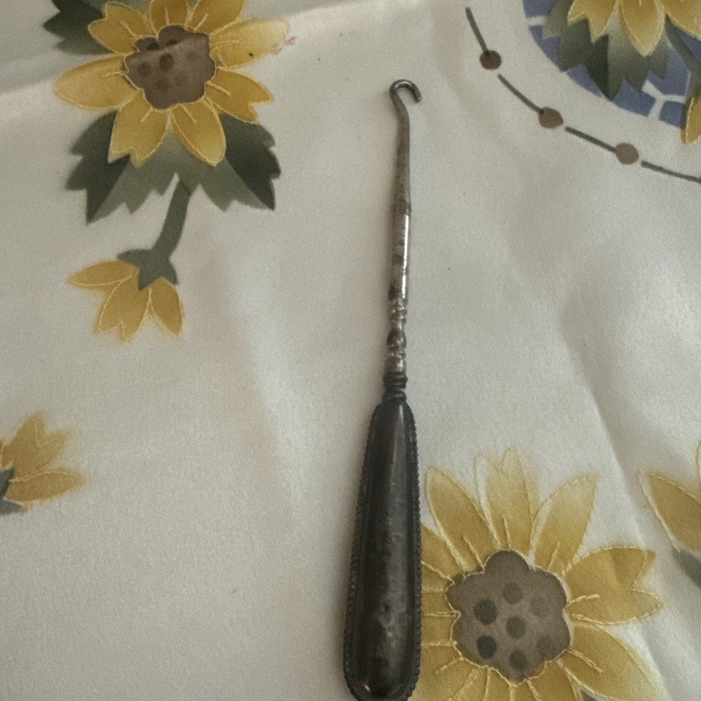Vintage 6.75”  Sterling Button Hook