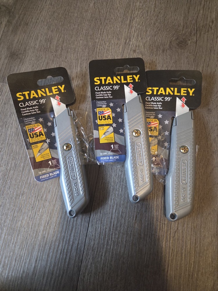 3 Stanley STA010299 Fixed Blade Utility Knife