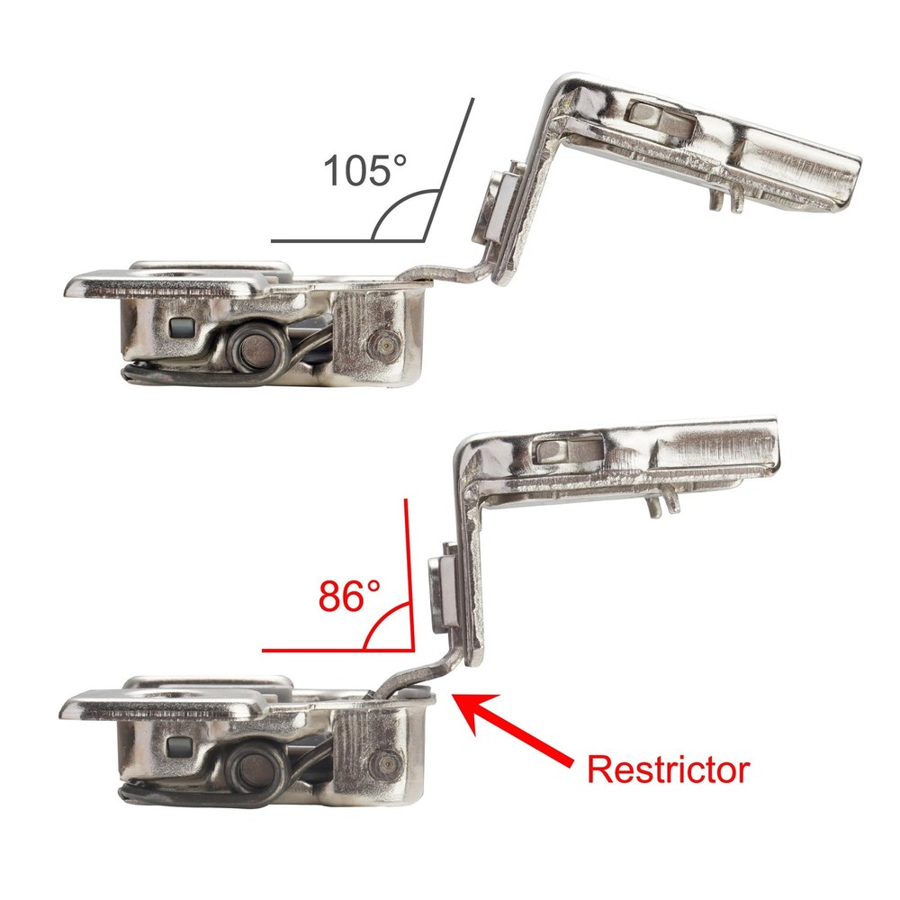 STIANC 10 Pack 86 Degree Angle Restrictor Clips, Silvery