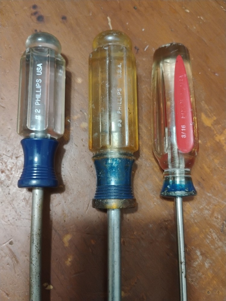 Craftsman 🇺🇸 USA Phillips& FlatHead Screwdriver 3 Pc Set, Sizes In Description