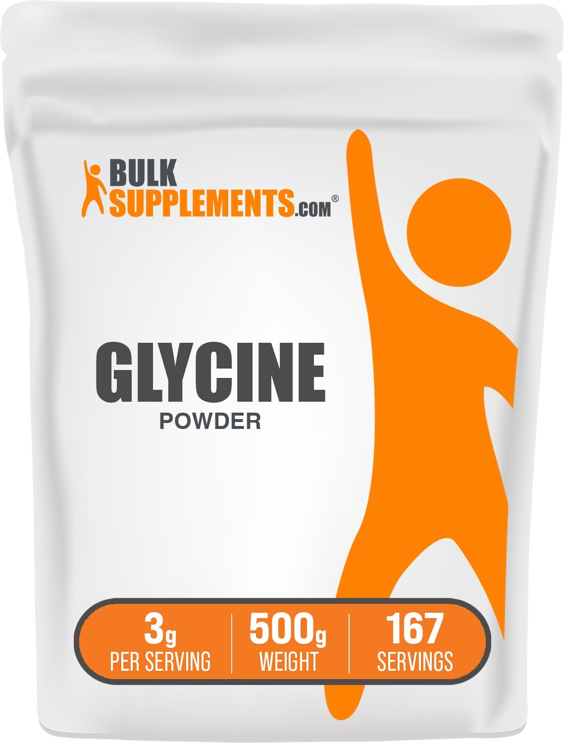 BulkSupplements Glycine Powder - Build Lean Muscle - 3g Per Serving
