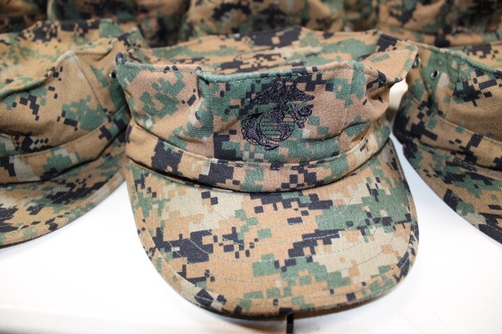 US Military REAL USMC 8 Point Garrison Cover Cap Hat Woodland MARPAT Size Medium