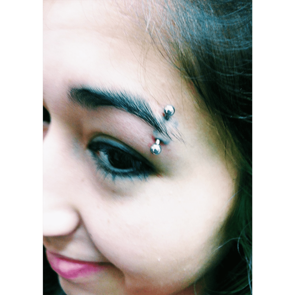 Sterilized Piercing Kit Titanium Barbell Eyebrow Ring 16G Forceps Needle Gloves