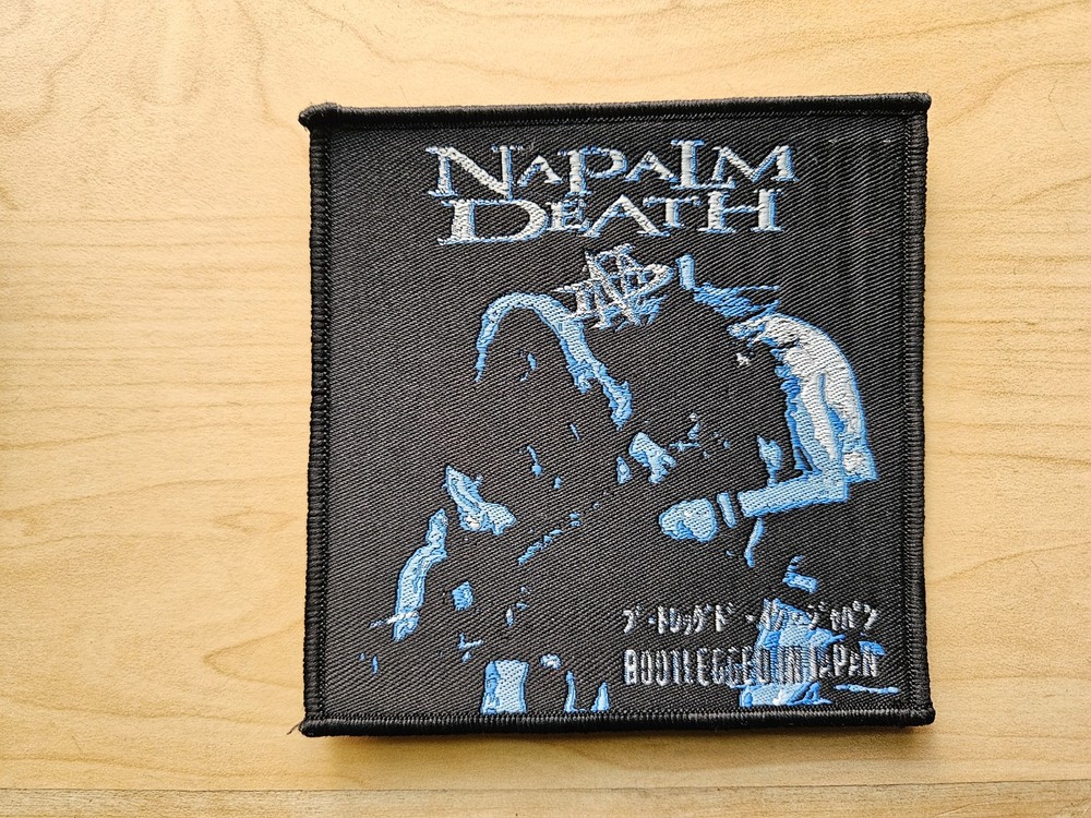 NAPALM DEATH, SEW ON BLACK BORDER WOVEN PATCH