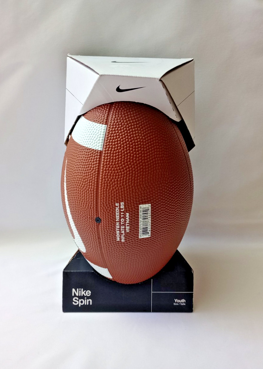Nike Spin Football Youth Size Brown Rubber Training Ball New In Box